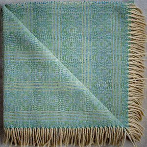  Beili Glas Welsh Blanket - Designed by Nicola Daley and handmade in Wales
