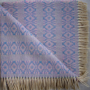  Beili Glas Welsh Blanket - Designed by Nicola Daley and handmade in Wales